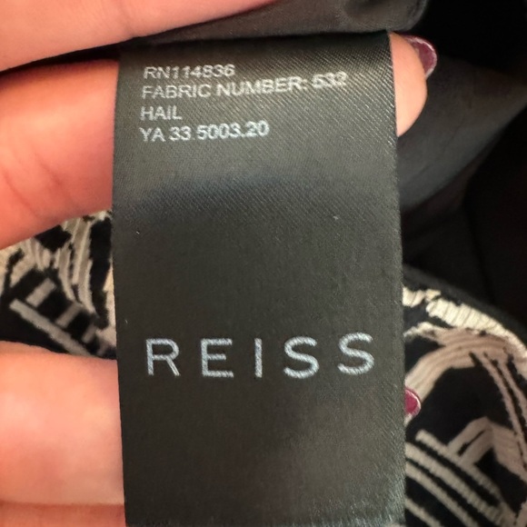 Reiss Black/White Culotte Hail Cotton Blend Playsuit Sz 10 - Picture 11 of 14